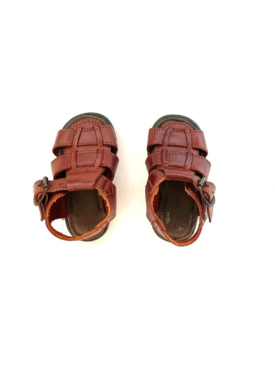 leather baby sandals vintage Gem