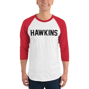 Hawkins Indiana Baseball Tee (3/4 Sleeve Shirt)