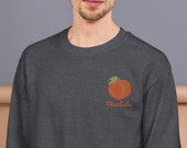 Thicc Eats Embroidered Peach Icon Sweatshirt