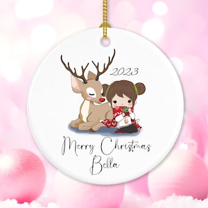 Granddaughter Ornament, Christmas ornaments for toddler girl, Personalized Christmas ornaments for kids, Little girl, Baby&#39;s First Christmas