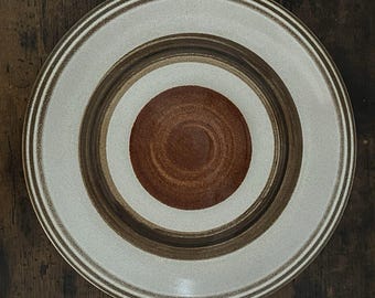 Vintage Denby Hall Artisan Palomar Dinner Plate Potters Wheel Rust Red 10"