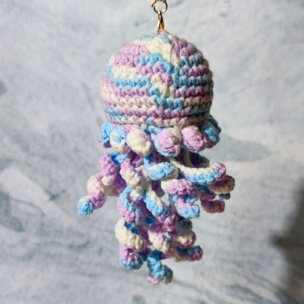 Handcrafted Crochet Jellyfish Doll-The Perfect Gift for Her, Anniversaries, Valentine's Day, Office Decor, Car Ornament, or Crochet Keychain