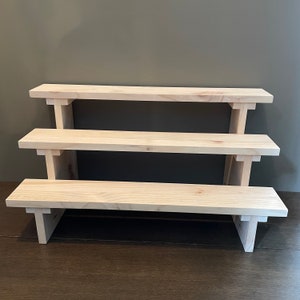 3 Shelf Market Displays - 4" depth. Display your items - portable - collapsible display shelves - Craft Fair VENDOR DISPLAY, Made in CANADA