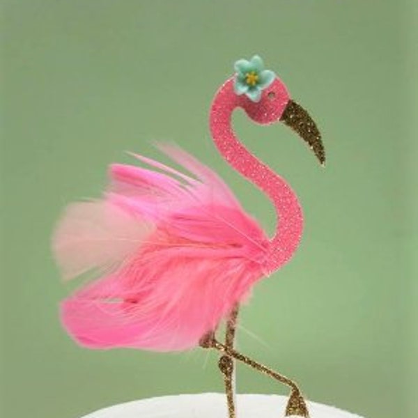 Flamingo Cake Topper- Flamingo Birthday Topper- Bridle Shower Cake Topper- Flamingo Baby Shower- Flamingo Bridle shower