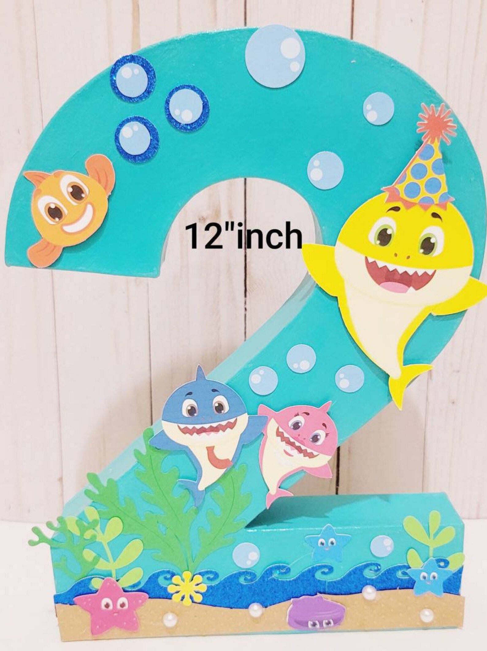 Shark Standup Number Shark Letters Shark Birthday Prop Etsy