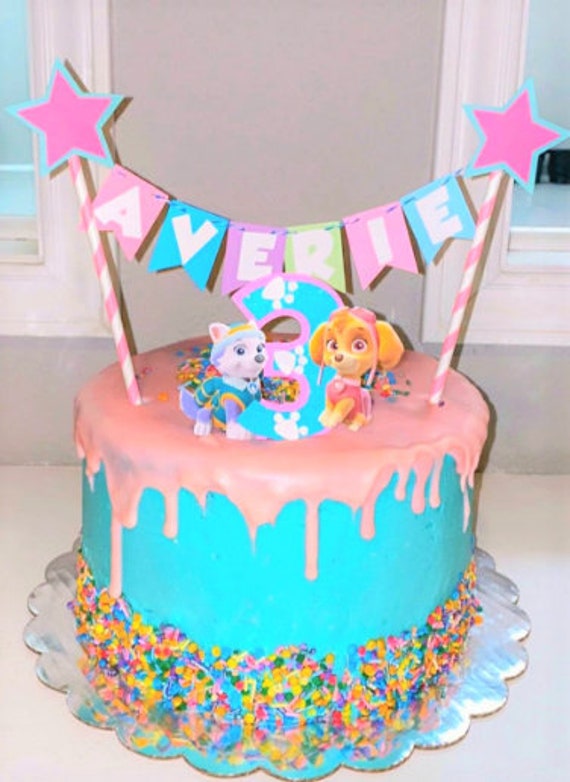 Girl Paw Patrol Cake Topper/everest Birthday | Etsy