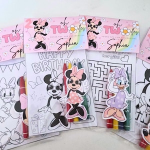 Minnie Mouse Clubhouse Party Favor, Coloring Sheets & Crayons (2nd Birthday)