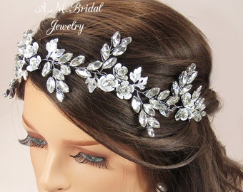 Bridal Headband Crystal Wedding Headband Crystal Bridal Headpiece Crystal Hair Vine Wedding Hair Vine Bridal Hair Piece Wedding Hair Jewelry