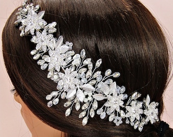 Crystal hair vine, Wedding hair vine, Wedding headpiece, Bridal headpiece, Wedding hair accessory, Bridal hair vine, Bridal hair piece