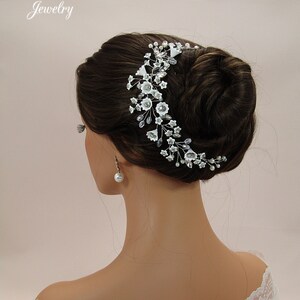 Bridal Hair Vine Bridal Headpiece Wedding Hair Accessories Flower Hair Vine Bridal Hair Piece Wedding Hair Vine Floral Headpiece