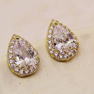 Bridal Earrings Bridal Accessories Crystal Drop Earrings Bridesmaid Earrings Gift For Her Wedding Earrings Gold Earrings