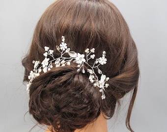 Coiffe de cheveux de mariée liane florale Coiffe de cheveux de liane florale Coiffe de mariage Accessoires de cheveux de mariage Coiffe florale de mariée Bijoux de cheveux