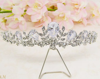 Crystal Bridal Tiara Wedding Tiara Crystal Wedding Crown Bridal Hairpiece Wedding Headpiece Silver Bridal Crown Wedding Hair Accessories