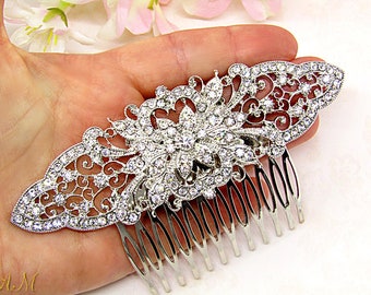 Bridal Hair Accessories Wedding Hair Comb Bridal Hair Comb Bridal Hair Piece Wedding Hair Accessory Bridal Hair Jewelry Silver Comb