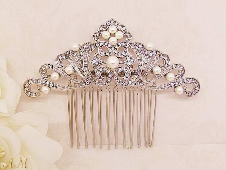 Pearl Bridal Hair Comb Crystal Hair Comb Wedding Hair Comb Weddi