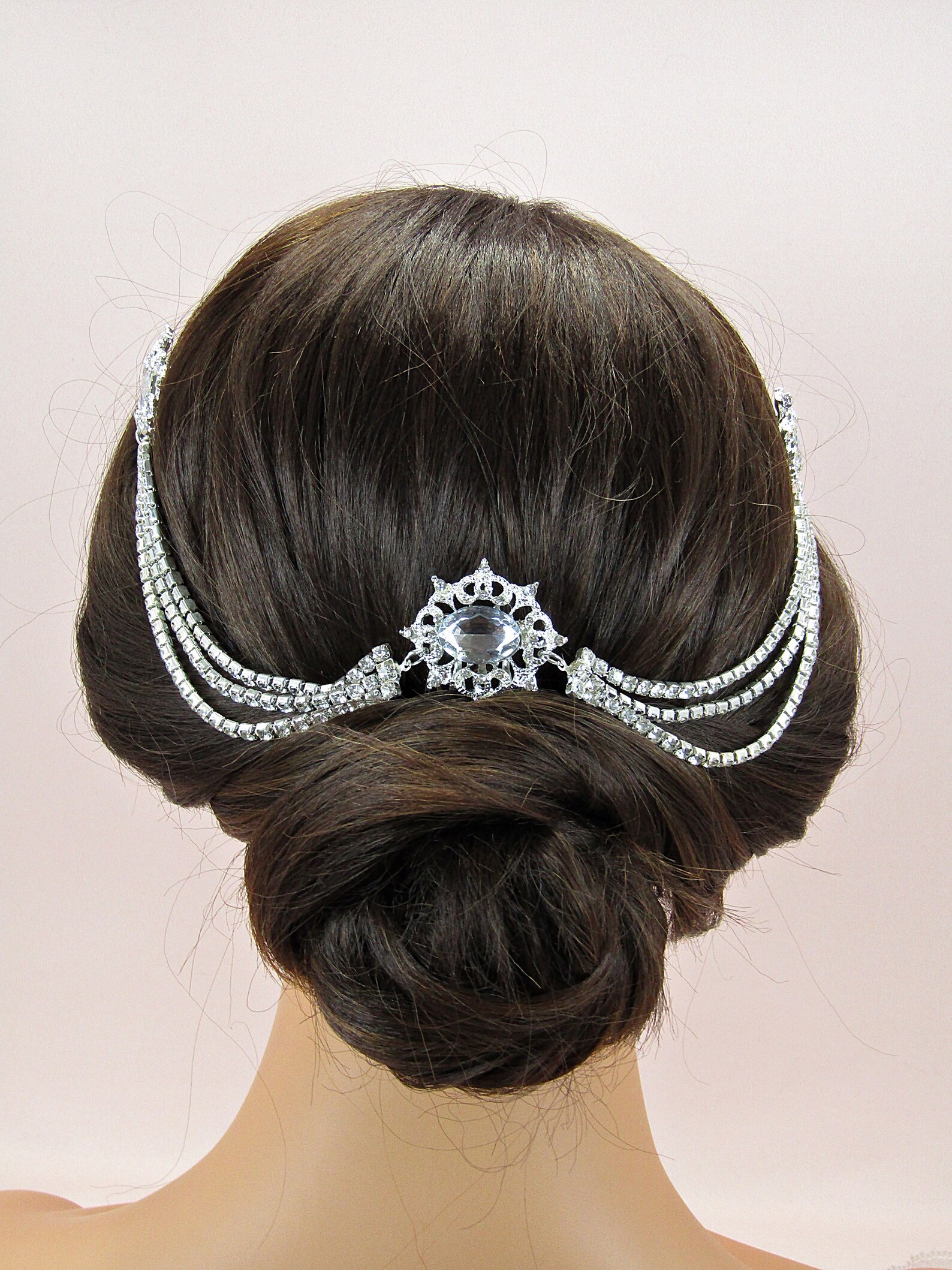 bridal hair chain headpiece