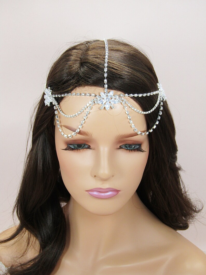 Hair Chain Wedding Headpiece Bridal Hair Chain Wedding Hair Etsy