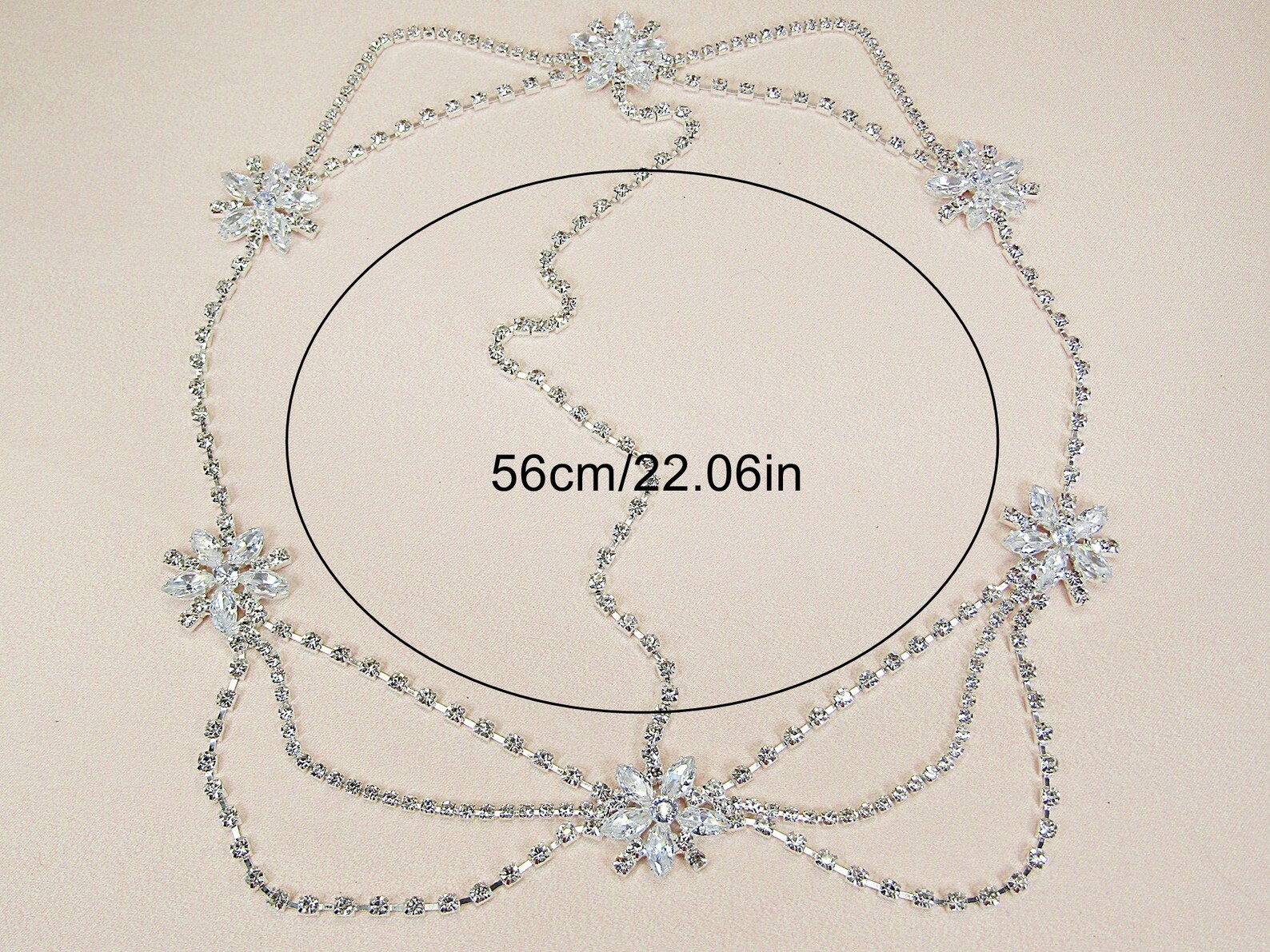 bridal hair chain headpiece