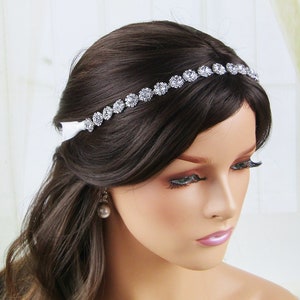 Crystal Bridal Headband Boho Wedding Headpiece Wedding Headband Wedding Hair Accessory Crystal Bridal Hairpiece Rhinestone Headband