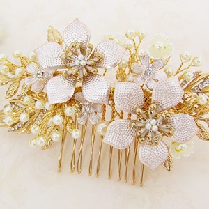 Gold Headpiece Gold Bridal Hair Comb Bridal Headpiece Gold Hair Piece Wedding Hair Comb Wedding Headpiece Bridal Hair Accessories