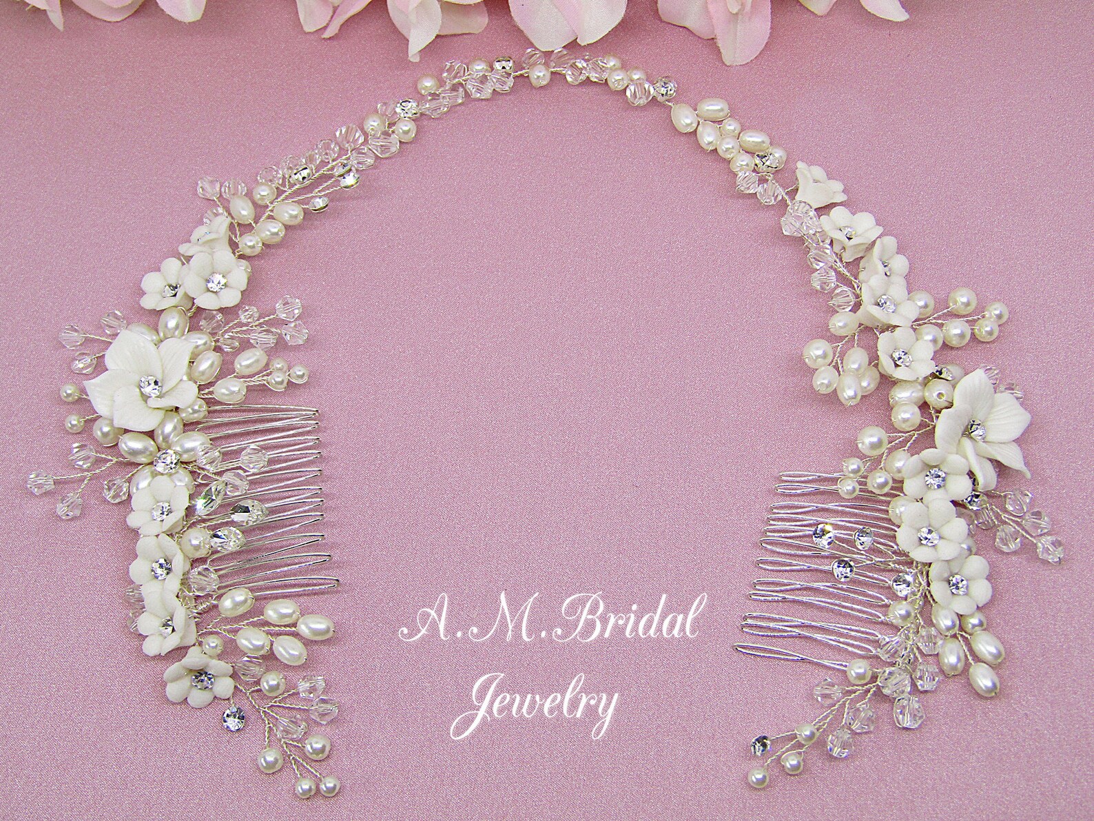 bridal fresh flower headpieces