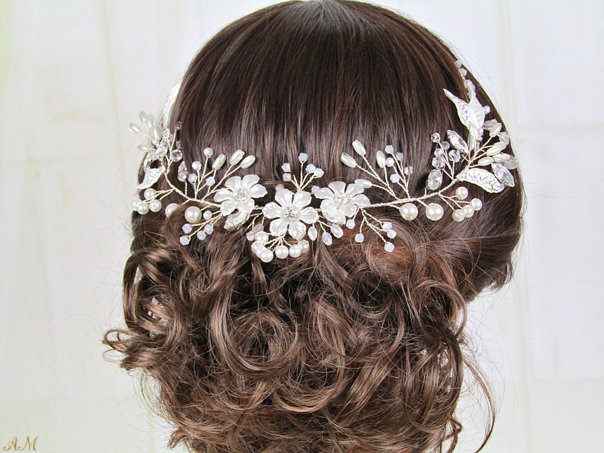 Silver Bridal Hair Piece Wedding Hair Accessories Bridal hair Etsy
