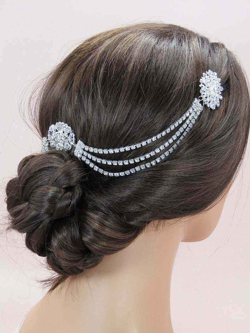 bridal hair chain headpiece