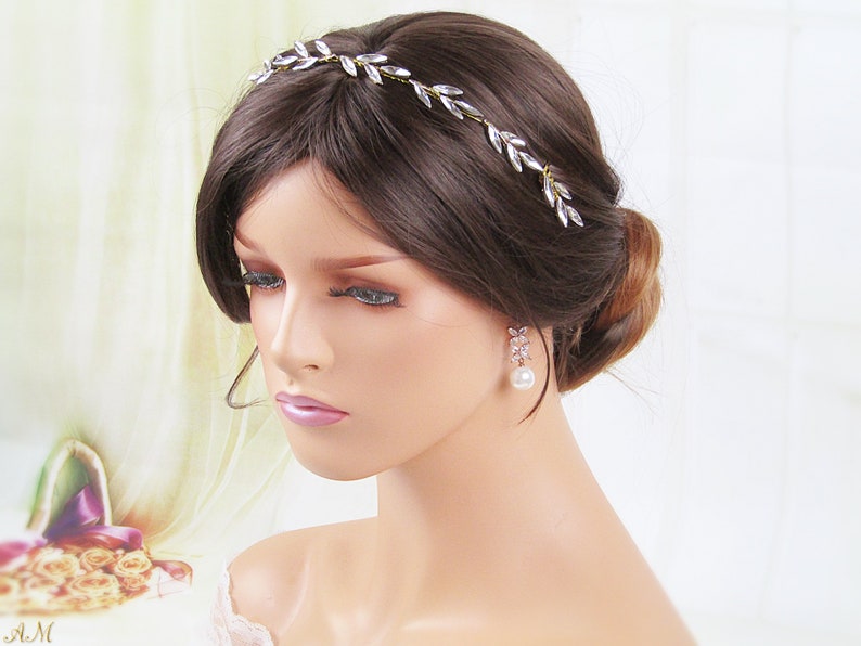 Grecian Leaf Headband Grecian Bridal Hair Accessories Gold Etsy