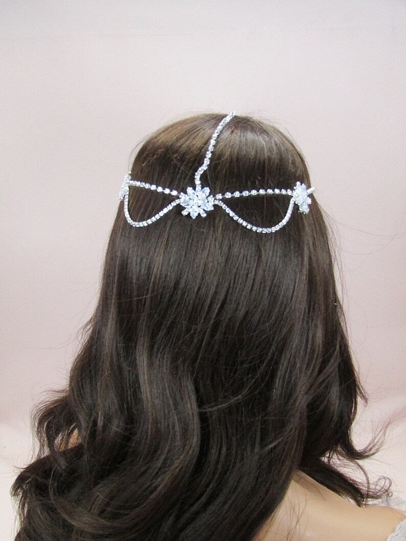 bridal hair chain headpiece