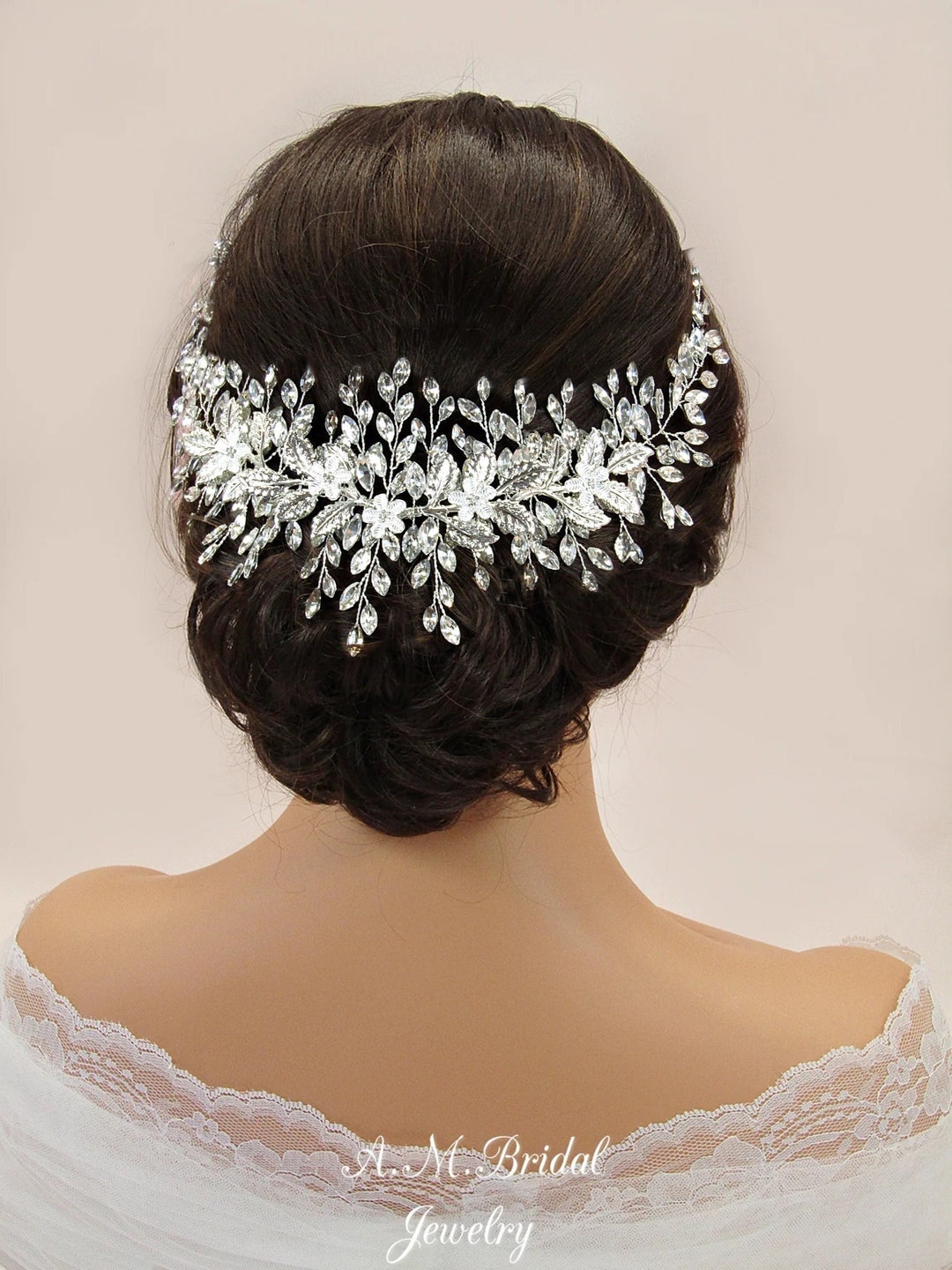 bridal headpieces for curly hair