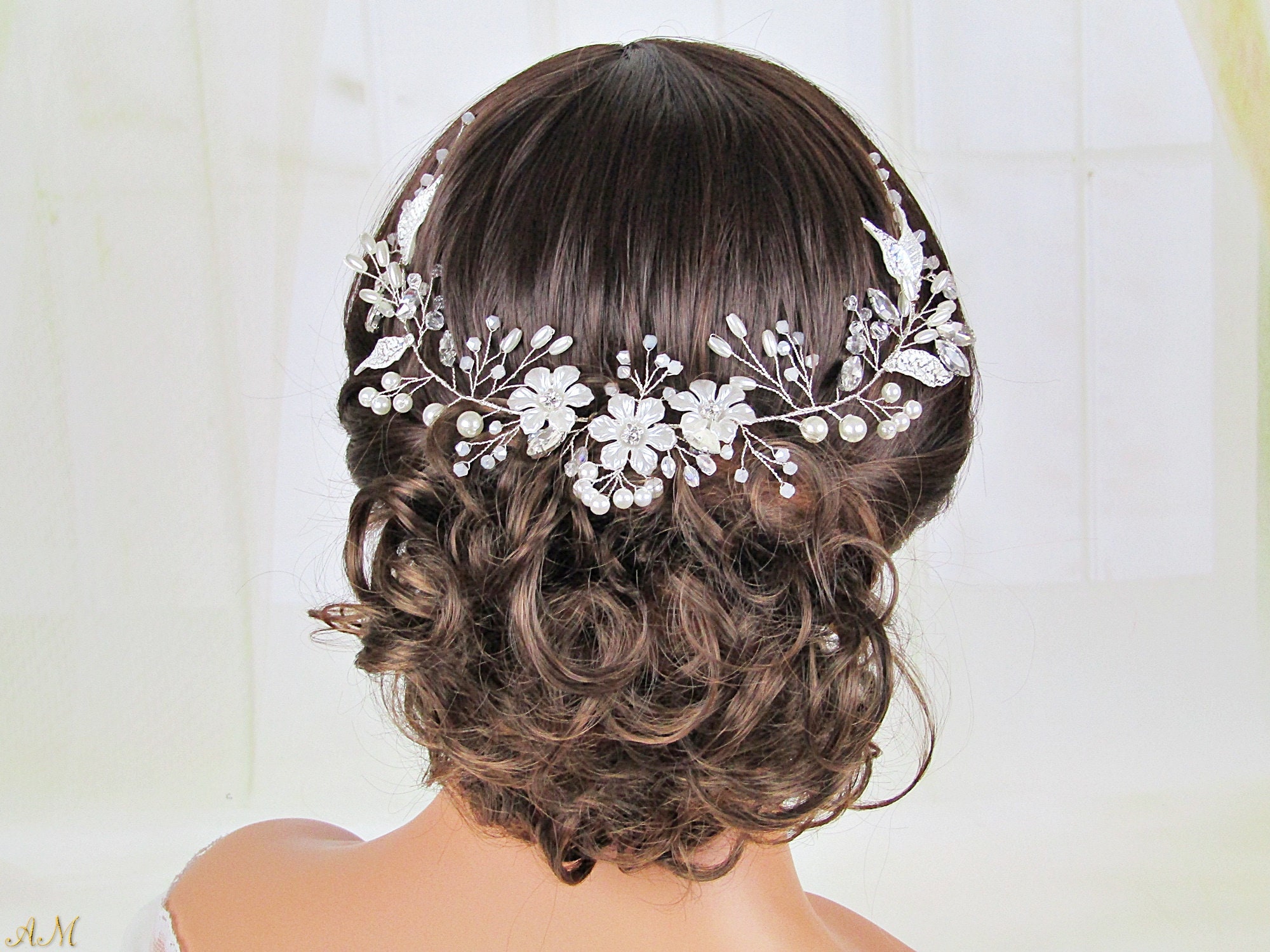 Silver Bridal Hair Piece Wedding Hair Accessories Bridal hair Etsy