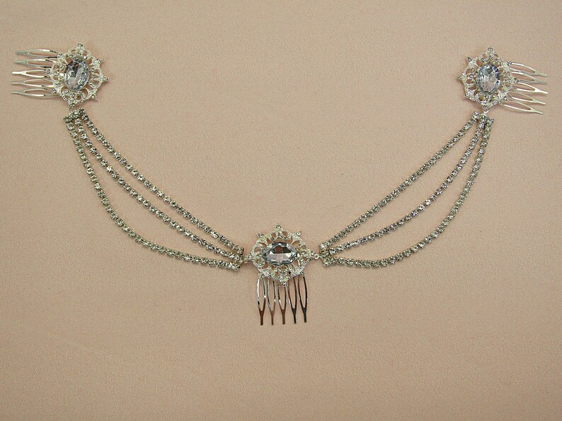 bridal hair chain headpiece