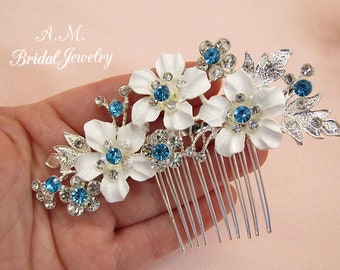 Bridal Hair Accessory Silver Bridal Hair Comb Gold Bridal Hair Comb Floral Wedding Comb Wedding Headpiece Wedding Hair Piece Hair Jewelry