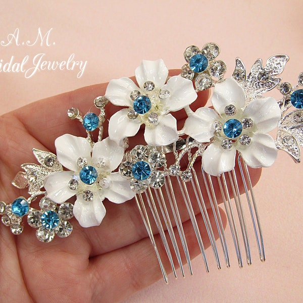 Bridal Hair Accessory Silver Bridal Hair Comb Gold Bridal Hair Comb Floral Wedding Comb Wedding Headpiece Wedding Hair Piece Hair Jewelry