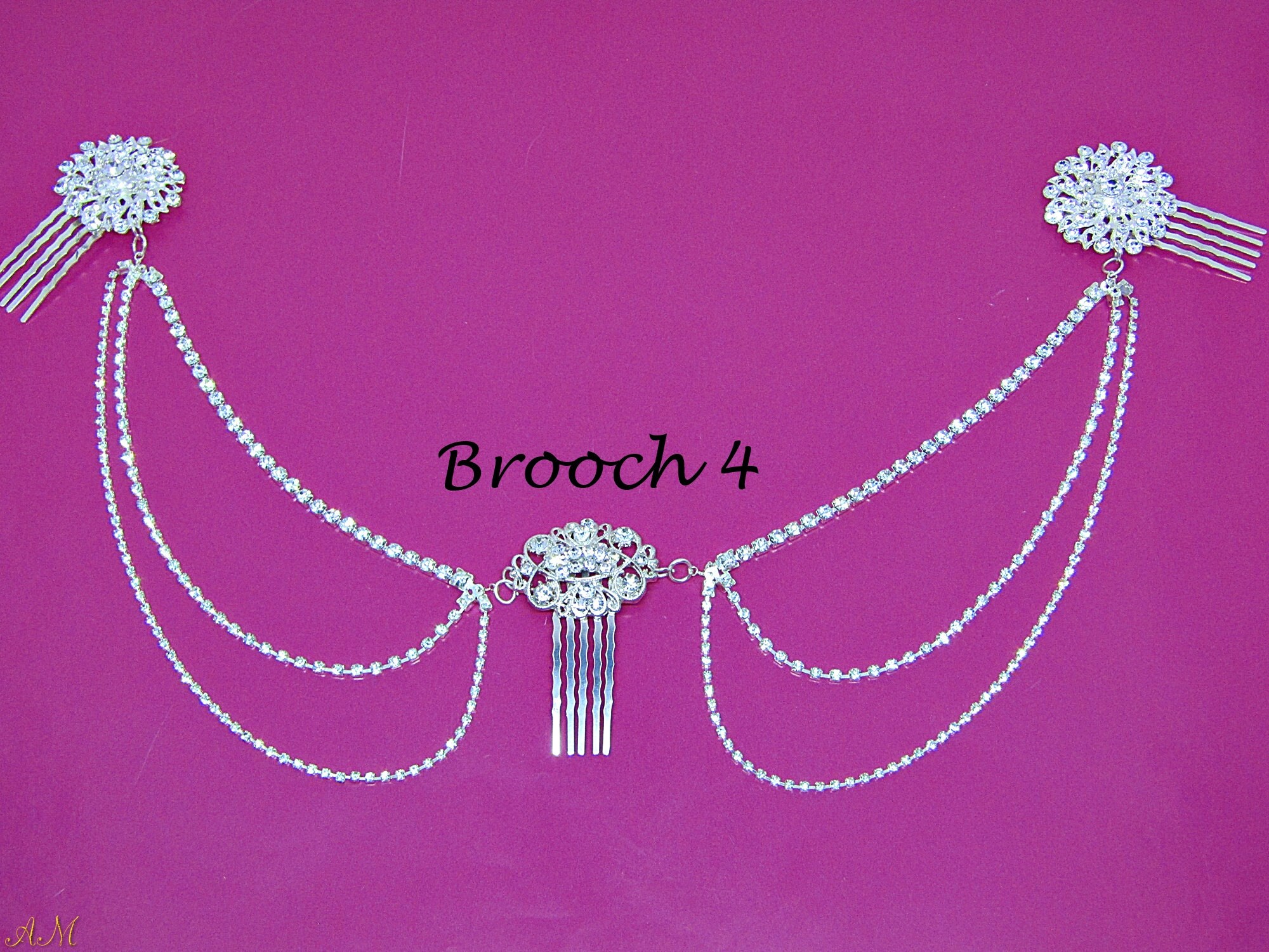 bridal hair chain headpiece