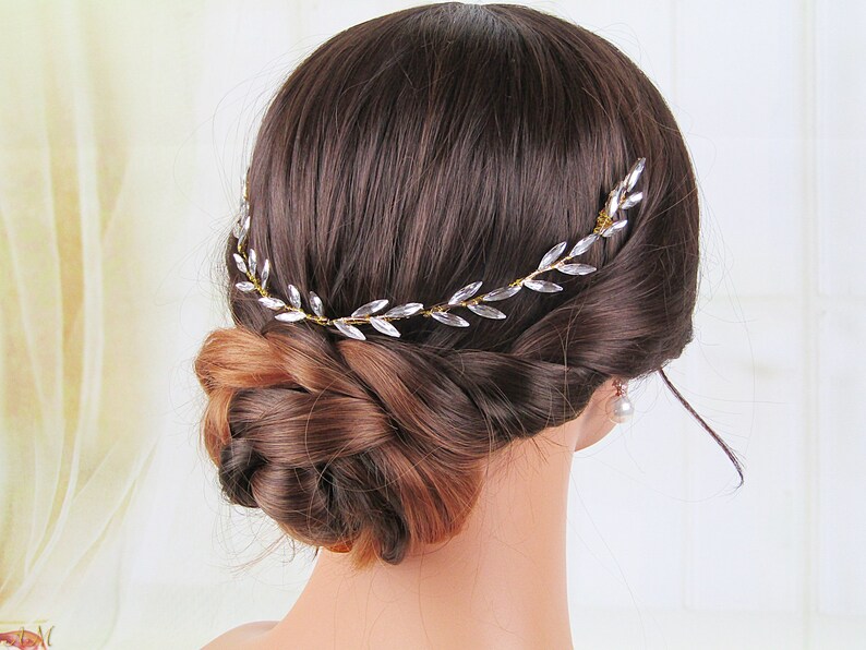 Grecian Leaf Headband Grecian Bridal Hair Accessories Gold Etsy
