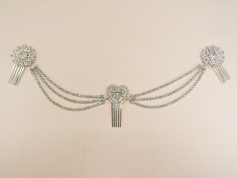 bridal hair chain headpiece