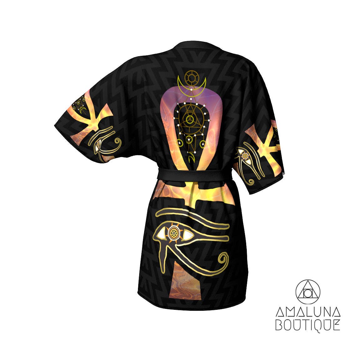 Egyptian Kimono Sheer Chiffon Kimono Robe Eye of Horus Bath | Etsy Canada