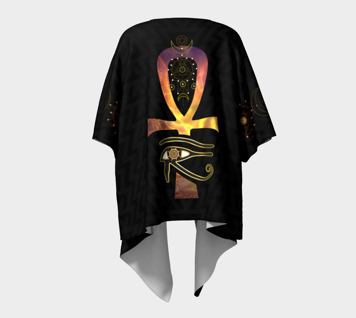 Egyptian Kimono Jacket Eye of Horus Kimono Cardigan Chiffon - Etsy