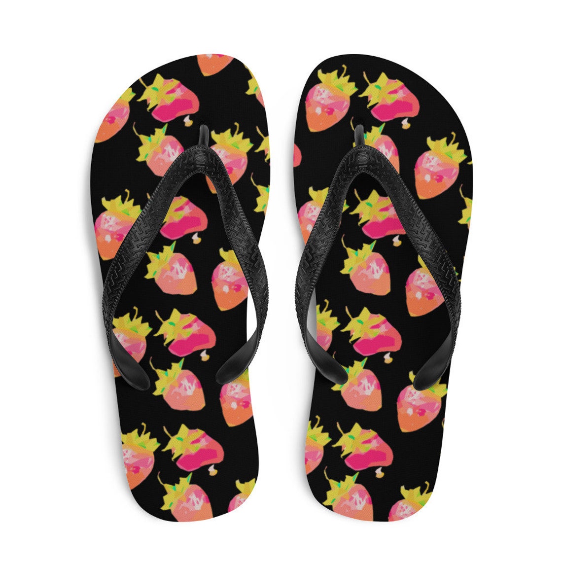 Strawberry Pink Flip-flops - Etsy