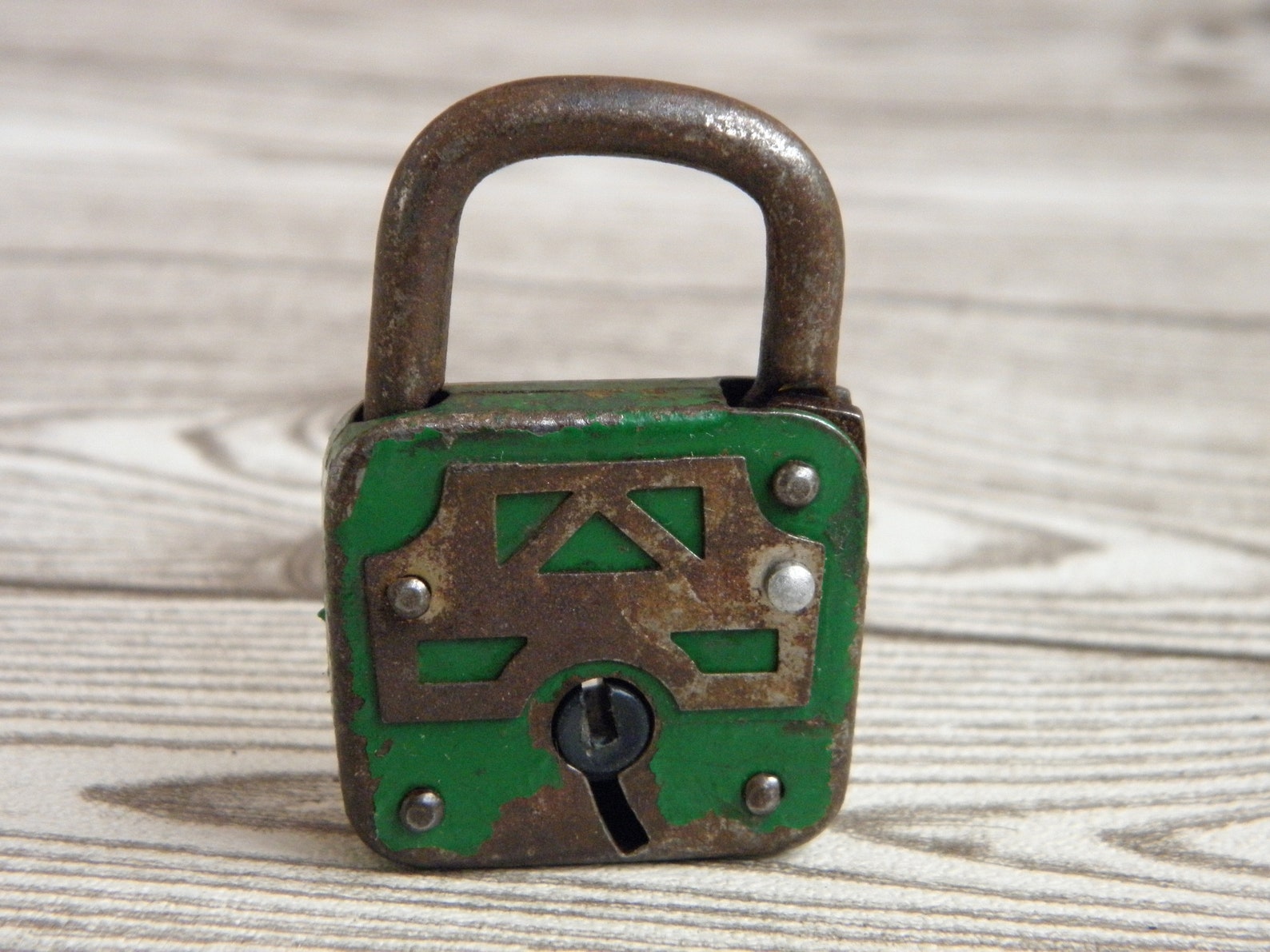 Vintage Green Padlock Mini Green Padlock Old Mini Padlock Etsy