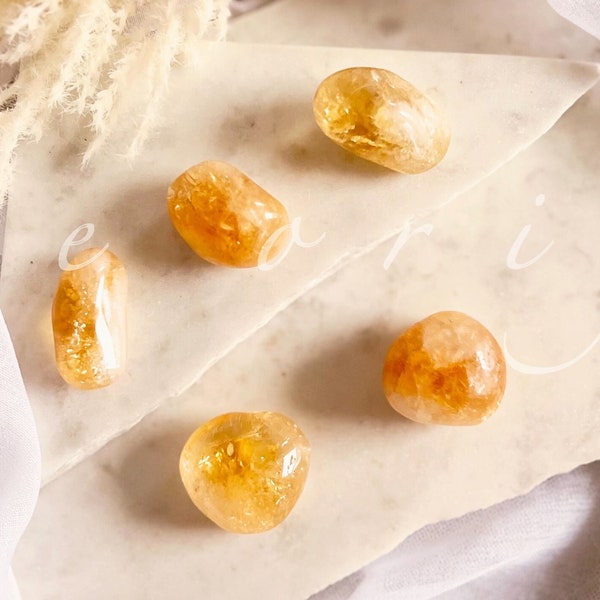 Citrine AAA High Quality Grade/Tumbled Polished Shiny Smooth Stone/ Good Luck and Fortune/Clarity Stone/November Birthstone Birth Crystal