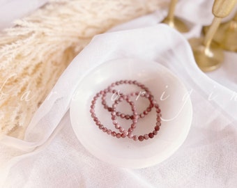 Lepidolite Bead Bracelet: Crystal Healing Jewelry