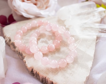 10 MM Self-Love Rose Quartz Crystal Bracelet