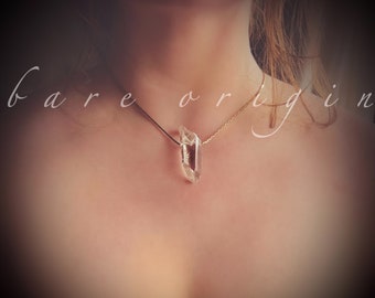 Phantom Quartz Point Elegant Minimalist Statement Talisman Amulet/Gold Layering Stacked Necklace/OOAK Crystal Stone Jewelry/Gift for Her/AAA
