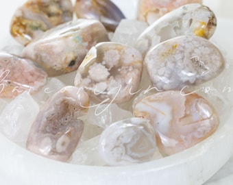 Flower Agate Tumbled, Intuitively Chosen For You, Ethical Vegan Shop