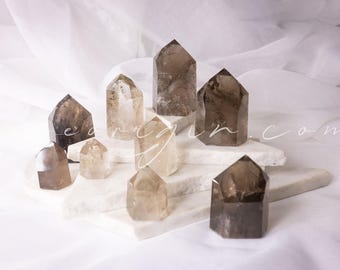 Genuine Natural Smoky Quartz Point Tower|Choose Your Crystal|Vegan Ethical Shop|High End Crystals|