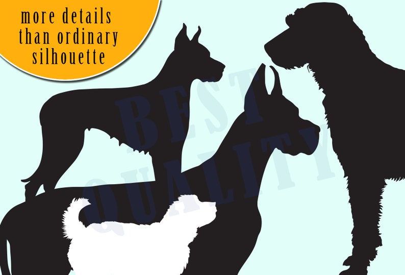 Download Pet Portraits Art Collectibles Greatdane Svg Dog Breed Clear Silhouette Sticker Dachshund Dog Silhouette Portrait Sticker Labrador Boxer Silhouette Eps Labradoodle