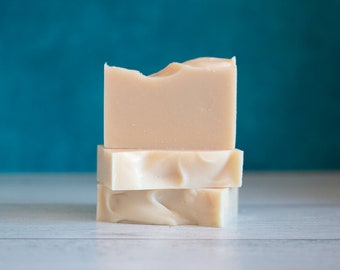 Oatmeal, Milk, & Honey | All Natural Small Batch Cold Process Soap | Organic Oils + Eco-Friendly | Fragrance Free