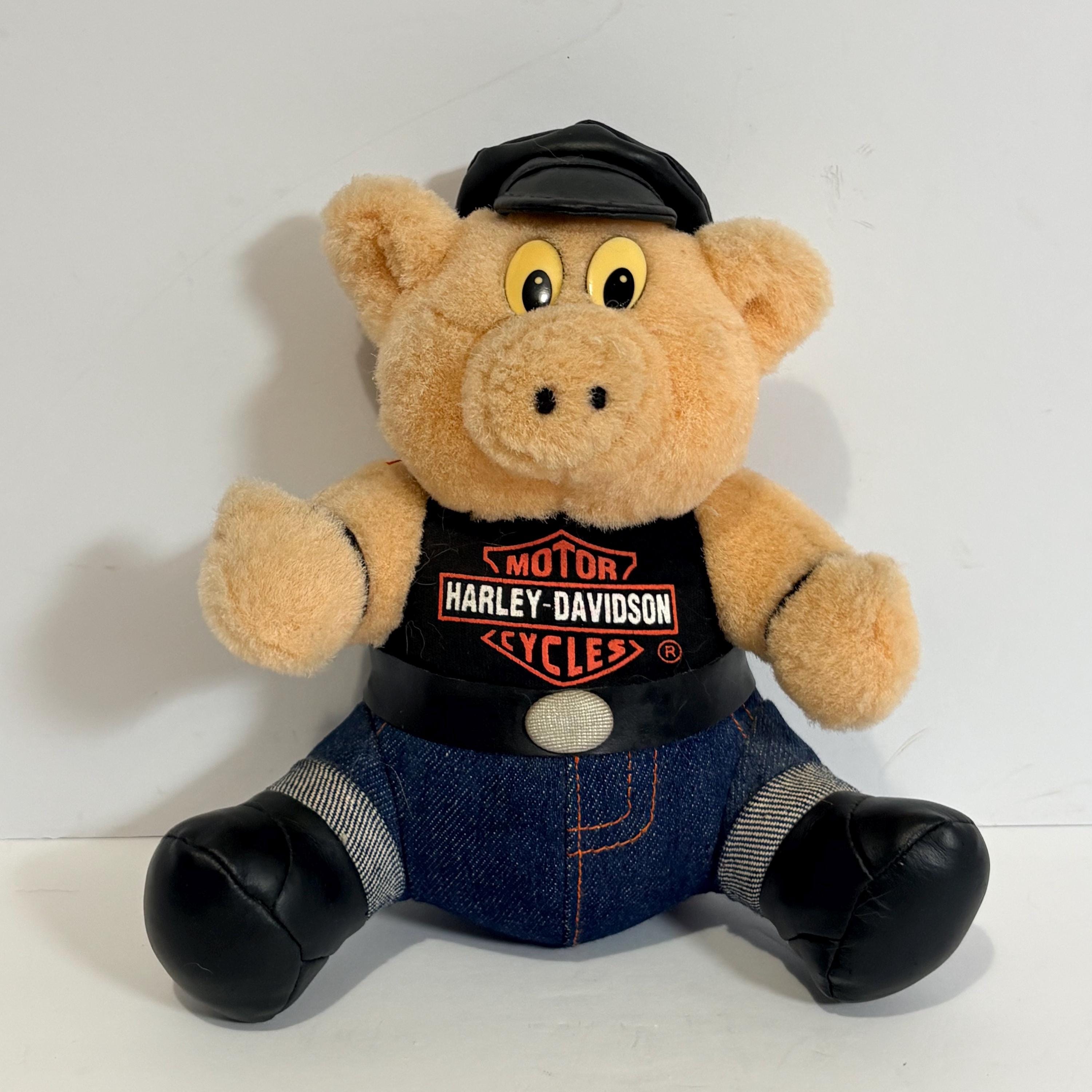 93年製　Harley-Davidson Biker Hog Plush 1993 Vintage Harley-davidson “biker Hog” Plush Toy, Dressed in a